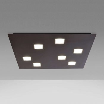 Fabbian Quarter čierne stropné LED svetlo 7-pl. - Image 2