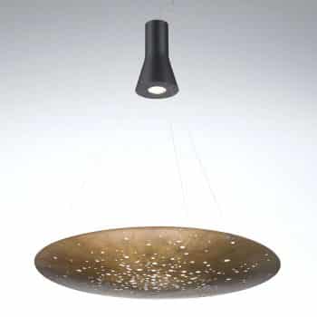 Fabbian Lens LED závesné svietidlo Ø 90 cm bronz - Image 2