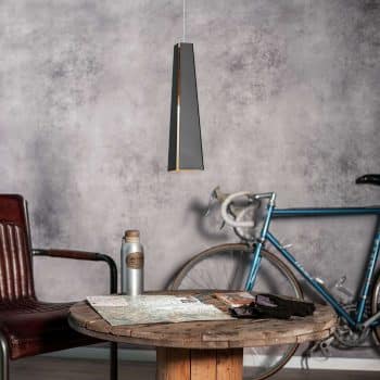 Čierno zlatá hliníková závesná lampa Pluma, LED - Image 2