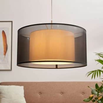 Veľká závesná lampa Organza s dvojitým tienidlom