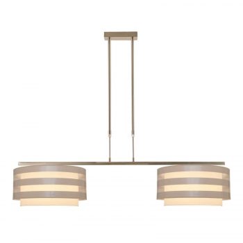 Závesná lampa Tessuto Stripe, 2-plameňová