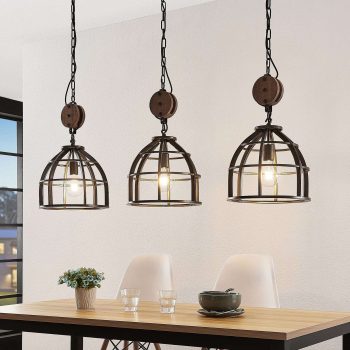 Lindby Maximilia závesná lampa, klietka, 3-pl. - Image 2