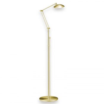 Stojaca LED lampa Curl matná mosadz