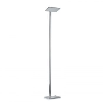 Moderná stojaca LED lampa Geri v matnom nikle