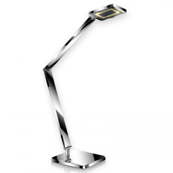 Nastaviteľná LED lampa na písací stôl Linus, chróm - Image 2