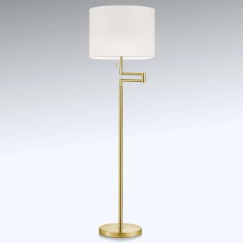 Nastaviteľná stojaca LED lampa Lilian matná mosadz