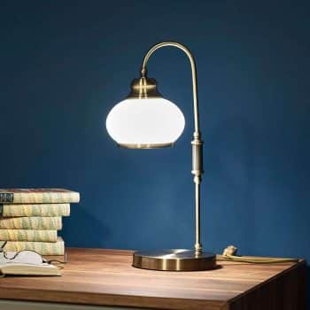Stolná lampa NOSTALGIKA starožitná mosadz