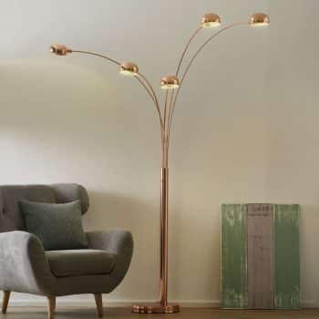 Stojaca lampa Pelin tienidlá medenej farby 5-pl.