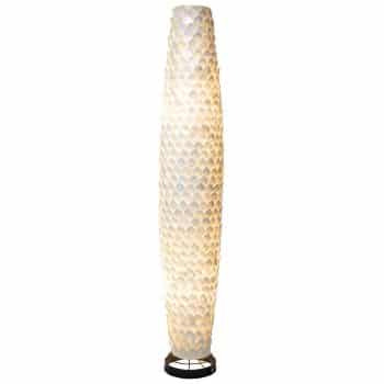 Stojaca lampa Bali v tvare šišky z mušlí