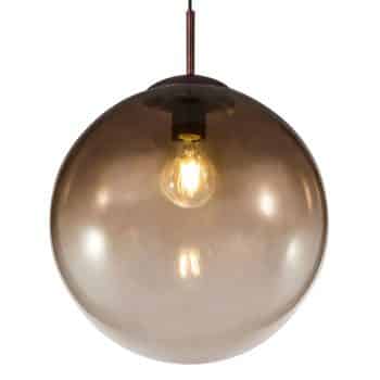 Sklenená závesná lampa Varus jantár Ø 30 cm