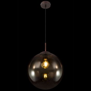 Sklenená závesná lampa Varus jantár Ø 33 cm - Image 2