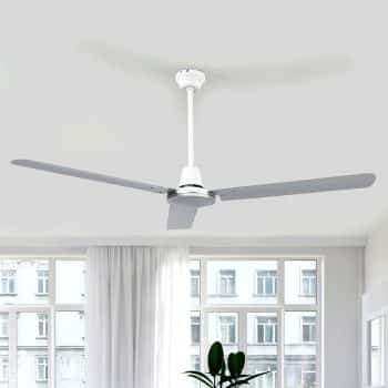 Troj-lopatkový, biely stropný ventilátor Dawinja - Image 2