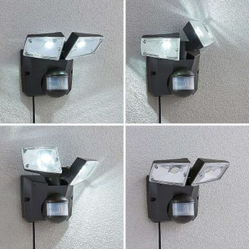 Solárne LED svetlo Ignaz 2-plameňové tmavosivé - Image 2