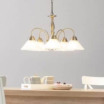 Závesná lampa Antwerpen, 5-plameňová