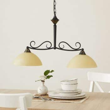 Trámová závesná lampa Allemagne zo skla, 2-pl. - Image 2