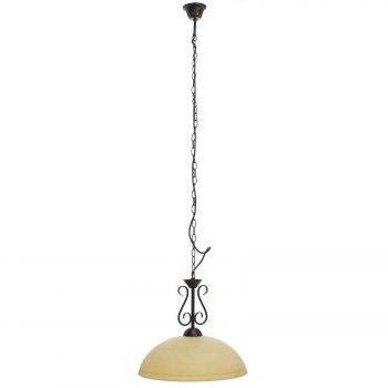 Závesná lampa Allemagne zo skla, 1-pl. - Image 2