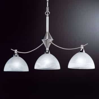 3-plameňová závesná lampa AMSTERDAM matný nikel