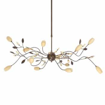 Závesná lampa Grosseto výškovo nastaviteľná hnedá