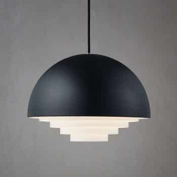 Čierna závesná lampa Motown 36 cm
