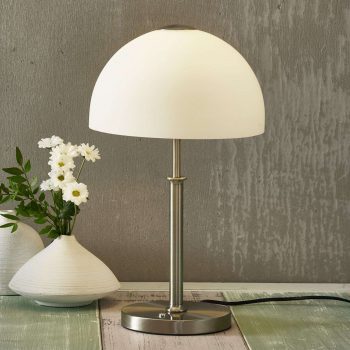 Stmievateľná stolná LED lampa Shine tienidlo sklo