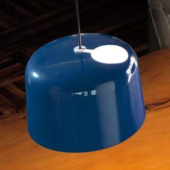 Lesklá modrá keramická závesná lampa Add - Image 2