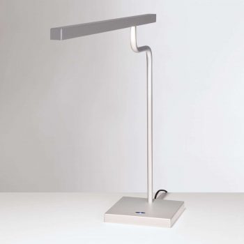 Strieborno-sivá LED na písací stôl MicroStick
