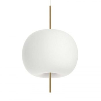 Kundalini Kushi závesná lampa Ø 43 cm mosadz/biela