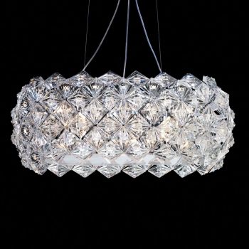 Závesná lampa Prisma v oválnom tvare