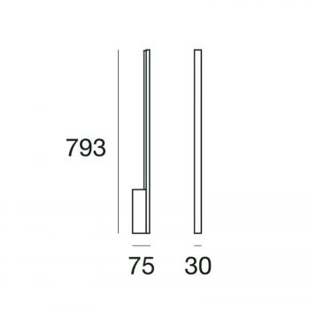 Xilema W1 minimalistické nástenné LED svetlo biele - Image 2