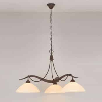 3-plameňová závesná lampa Samuele vidiecka krémová - Image 2