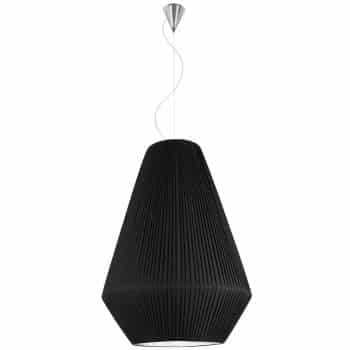 Dekoratívna textilná závesná lampa Sheraton čierna - Image 2