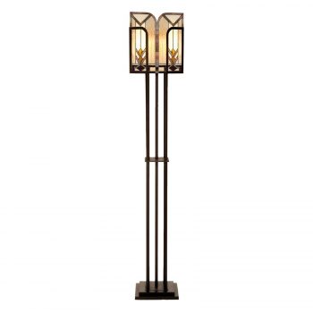V štýle Tiffany navrhnutá stojaca lampa Madison
