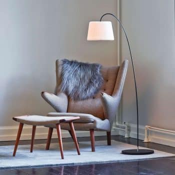 LE KLINT Snowdrop stojaca lampa tienidlo biele