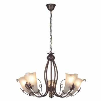 Závesná lampa Cros s 5 sklenenými tienidlami - Image 2