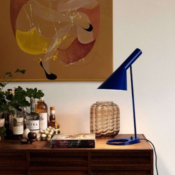 Louis Poulsen AJ – dizajnérska stolná lampa, modrá - Image 2