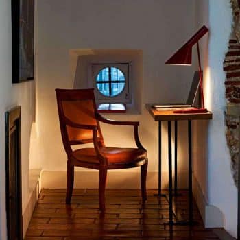Louis Poulsen AJ – stolná lampa, hrdzavočervená - Image 2