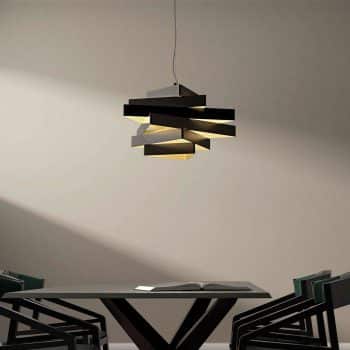 Abstraktná závesná lampa Miles s trojuholníkmi - Image 2