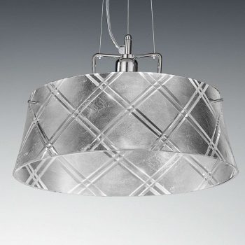 Závesná lampa Corallo 40 1-plameňová striebro
