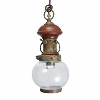Závesná lampa Vietor 3 drevený dekór 1-plameňová