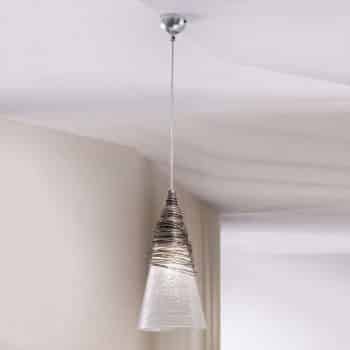 Závesná lampa Siberia striebro, 1-plameňová - Image 2