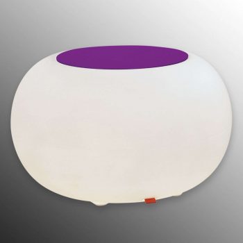 Stôl BUBBLE Indoor E27 žiarovka + plsť fialová