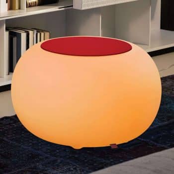 Stôl BUBBLE Indoor LED RGB + plstený poťah červený - Image 2