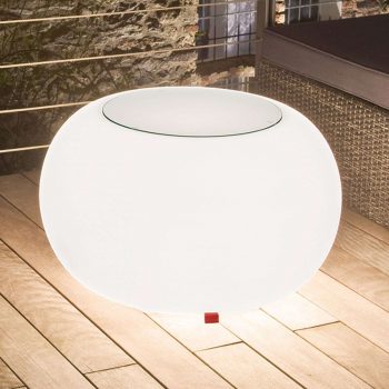Bubble Outdoor stôl E27 + sklenená doska