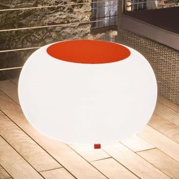 Bubble Outdoor stôl E27 žiarovka, plsť, oranžová