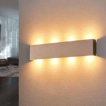 Nástenné LED svietidlo niklovej farby Maja 54 cm