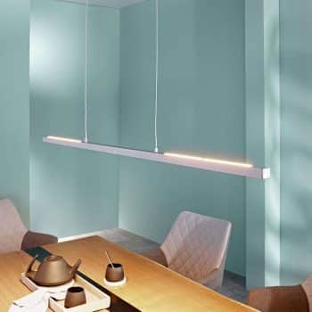 Závesné LED svietidlo Rico matný hliník 118 cm