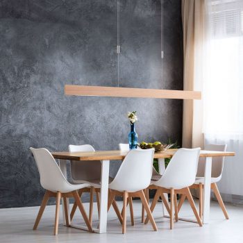 Závesné LED svietidlo Lise, prírodný dub 158 cm - Image 2
