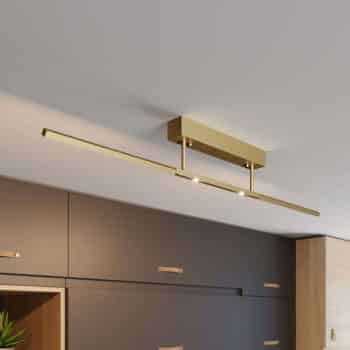 Lucande stropné LED svietidlo Tolu mosadz, 119 cm