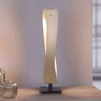 Lucande Lian stolná LED lampa mosadz čierna