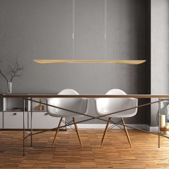 Lucande Hiba závesné LED, dub prírodný, 148 cm - Image 2